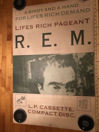 REM vintage promotional poster “Life’s Rich Pageant” 1986 2