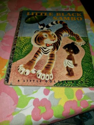 Vintage 1940s Little Black Sambo Little Golden Book 2nd Edition
