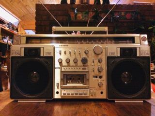 Huge Classic Vintage Sanyo Mr - X920 Radio Cassette Ghetto Blaster Boombox Aux