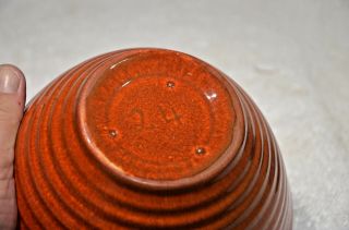 Rare VTG Bauer Orange Ring Mixing Bowl 24 4