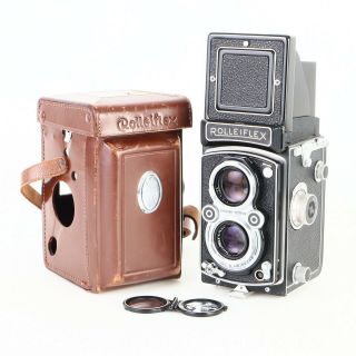 :rolleiflex 3.  5a 6x6 Tlr Medium Format Film Camera W/ Case [ln - ]