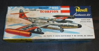 Vintage Revell Northrop F - 89d Scorpion Airplane Model Kit