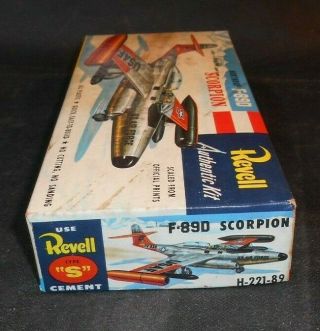 Vintage Revell Northrop F - 89D Scorpion Airplane Model Kit 5
