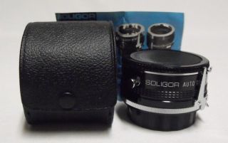 Vintage Soligor 2x Auto Tele - Converter Film Lens Adapter Minolta Md W/case Japan