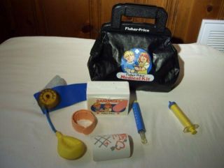 Vintage Fisher Price Black Medical Bag Kit….  Pre - Owned