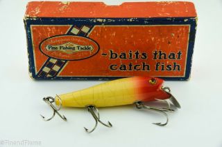 Vintage Shur Strike Baby Bass Oreno Antique Fishing Lure Empty Box Et31