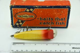 Vintage Shur Strike Baby Bass Oreno Antique Fishing Lure Empty Box ET31 6