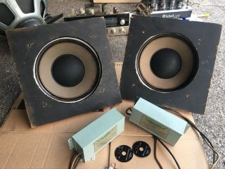 Red Tannoy Type Lsu/hf/3.  Lz Pair 10 Inch W/crossovers Exclnt