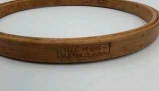 Vintage Duchess Round Wood 6 " Embroidery Hoop,  Gibbs,  Felt Cushion,  Usa