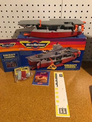 Vintage 1988 Galoob Micro Machines Aircraft Carrier Playset 6416
