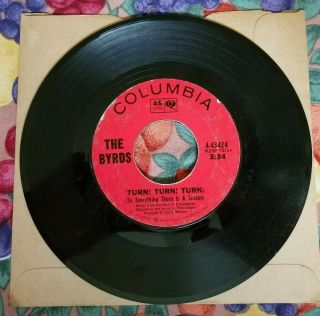 Vintage 45 The Byrds ‎turn Turn Turn (to Everything There Is A Season) 