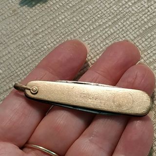 Vintage Gold Plated Folding Knife - Watch Fob