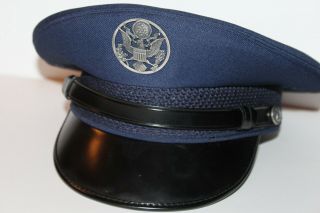 Vintage Us Air Force Military Officer Hat Cap W/ Pin Size 7 1/4