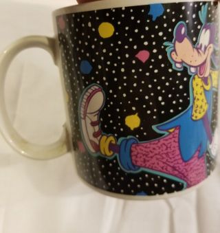 Rare Vintage Mickey And Pals Goofy Coffee Tea Cup Mug Applause Colorful Disney