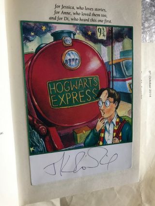 J.  K.  Rowling signed Harry Potter and the Philosopher ' s Stone - First Ed 4th 10
