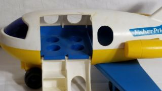 1980 Vintage Fisher Price Little People Jet Airplane Pull Toy 3