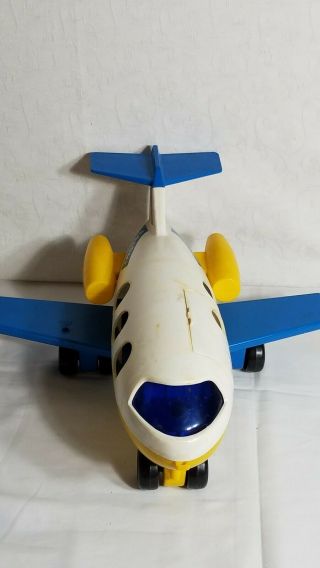 1980 Vintage Fisher Price Little People Jet Airplane Pull Toy 4