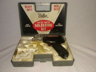 Vintage Weller D550 240/325 Watt Soldering Gun Iron In Case & Xtra Tip