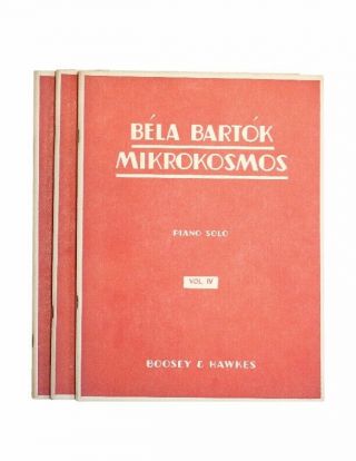 Vintage Bela Bartok Mikrokosmos Piano Solo Sheet Music Vol.  Iv - Vi Near Cond