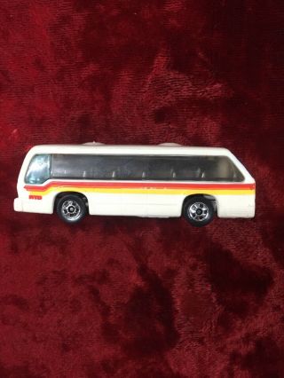 Vintage Hot Wheels Rapid Transit White & Stripes City Gazette Bus 1981 Mattel