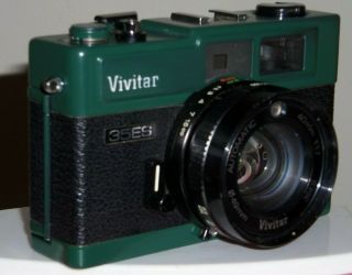Green Vivitar (cosina Made) 35es 1.  7 40mm Lens Converted To Use 1.  5 Volt Battery