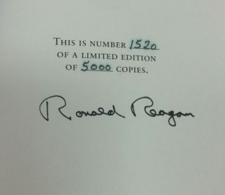 Speaking My Mind Ronald Reagan Signed Limited Edition Leather 1520/5000 11