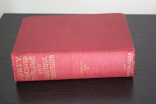Forty Thousand Sublime & Thoughts Douglas Vol Ii Christian Antiqu 1904