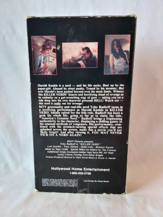 Killer Nerd VHS vintage 1991 Troma horror movie x - rental 2