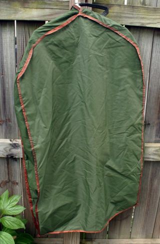 Vintage US Army Green Zippered Uniform Garment Suit Bag 1960s Military Vietnam 2