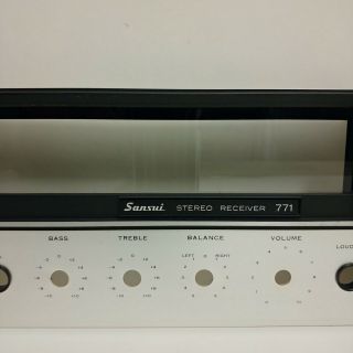 Vintage Sansui 771 Parst Faceplate Front Panel And Glass 3
