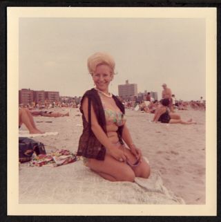Busty Bikini Kinky Swinger Housewife Porn Star Woman 1960s Vintage Photo