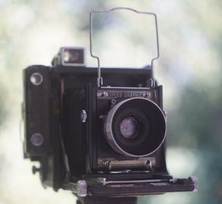 1947 Graflex Pacemaker Speed Graphic 4x5 Film Camera,  Kodak 101mm F4.  5