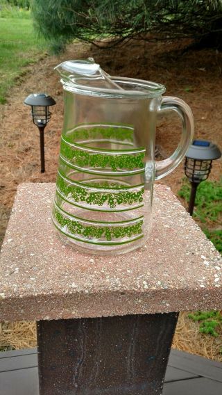 Vintage Corelle Green Crazy Daisy Spring Blossom Water/juice Pitcher Perfect