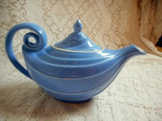 Hall China Aladdin Teapot Cadet Blue 1950 