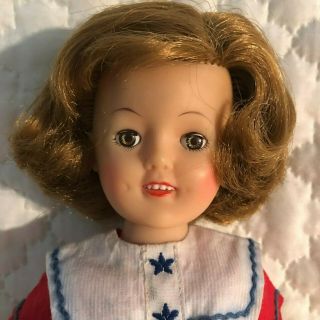 Ideal Shirley Temple 12 " Vintage Vinyl Doll With Dress And Extra Dress