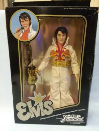 Elvis Presley Guitar Microphone 12” Fashion Doll Graceland,  Vintage 1984