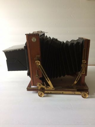 English Half Plate Wood Camera Converted to 4x5 Graflok Back and Accessories 2