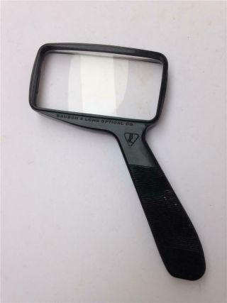 Vintage Bausch & Lomb Black Rectangle Magnifying Glass