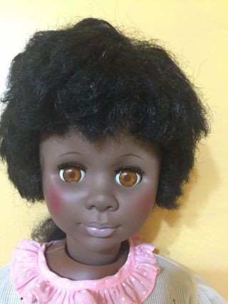 Vintage Eegee 5 Large Black Doll 32”