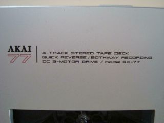 AKAI GX - 77 Reel To Reel 4 Track Stereo Tape Deck - and Well 2