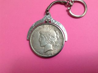 Vintage 1922 Silver Peace Dollar Key Chain