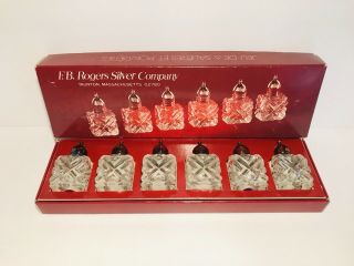 Vintage F.  B Rogers Silver Company Set Of 6 Salt & Pepper Shakers