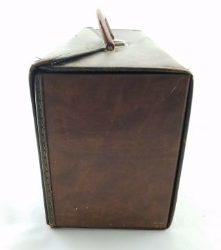 VINTAGE BROWN FAUX LEATHER 8 TRACK CASSETTE STORAGE CASE Holds 24 Tapes 7
