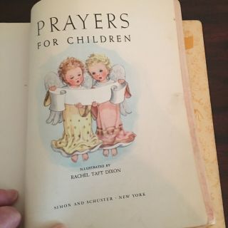 Vtg.  1942 Prayers for Children Little Golden Book Dixon illustration O edition 3