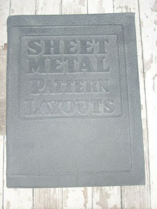 Vintage Sheet Metal Pattern Layout Book 1942 Leather Cover Still Useful
