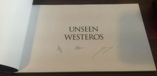 Unseen Westeros Artbook authorized by George R.  R.  Martin Game of Thrones Signed 3