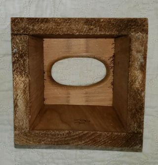 Vintage Wood Square Amish Boy Girl Kleenex Tissue Box Hanpainted 4