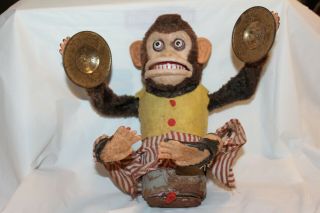 Vintage Musical Jolly Chimp Monkey Toy With Cymbal
