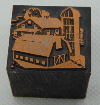 Vintage Printing Letterpress Printers Block Silo Barn Farm House