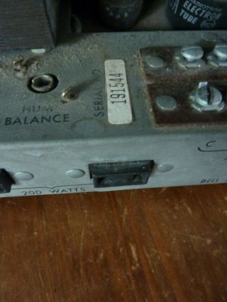 Vintage Bell 3030 tube amplifier stereophonic estate find 10
